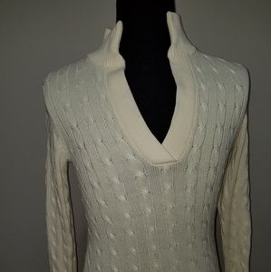 Womwn's Ralph Lauren Cable V-neck Sweaters